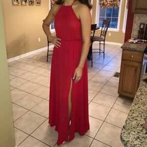 Lulu’s Red Maxi Dress w/ Slit